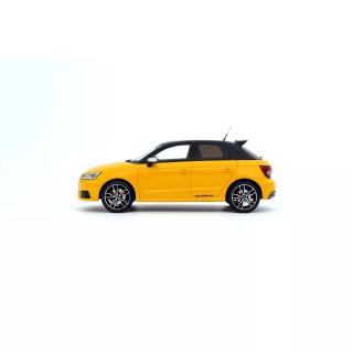 AUDI S1 SPORTBACK VEGAS YELLOW 2015 OttO mobile 1:18 Resinemodell (Türen, Motorhaube... nicht zu öffnen!)